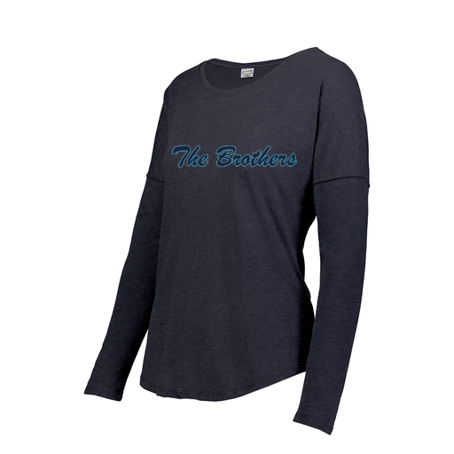 [FTLCUBNV-FAS-LOGO1] Decker Women's Tri-Blend T-Shirt - Long Sleeve (Female Adult S, Navy)
